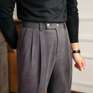 OEM Men’s Casual Trousers Neapolitan Business Italian Parisian Button up Long Trousers and Men’s Suit Pants