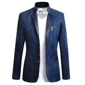 OEM Men’s Coat Suit with Velour Plus Size Zipper Closure Breathable Waterproof Features