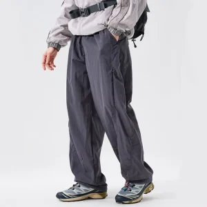 OEM Men’s Custom Plain Outdoor Breathable 100% Nylon Quick Dry Running Hiking Jogging Pants Loose Casual Active Cargo Pants