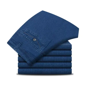 OEM Mens Jeans Low MOQ Custom Imported Leisure Business Style Cotton Denim Jeans for Men