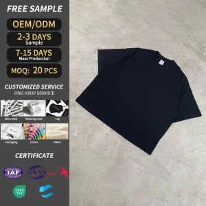 OEM/ODM Clothing Manufacturers Boxy High Quality Oversize Men’s T-Shirts Personalized Puff Print Premium Custom Tshirt