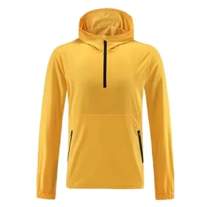 OEM ODM Custom Logo Men’s Track Jacket Autumn Hooded Lightweight Zipper Closure Windbreaker Spandex Polyester Sweat Wicking