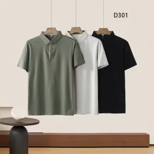 OEM ODM Customized Men’s Polo Shirt Short Sleeve Stand up Collar Polo Shirts for Men Seamless
