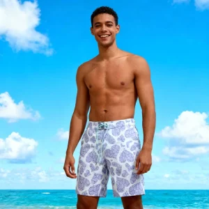 OEM ODM Geometric Prints UPF 50+ Sun Protection Poolside Swimming Quick Dry Shorts Boardshorts Sustainable Swimwear