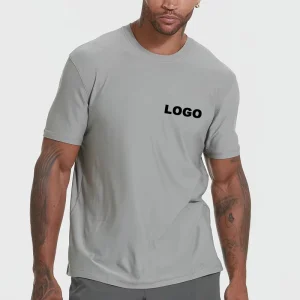 OEM Service Cotton Polyester Premium Crew Neck t Shirt for Men Custom Logo Activewear Workout Gym Quick Dry Men’s T-shirts