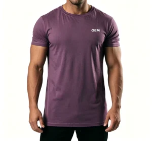OEM Spandex Cotton 200GSM Quick Dry Anti-Pilling Anti-Shrink Breathable Print Men O-Neck Loose Gym Training T-Shirt