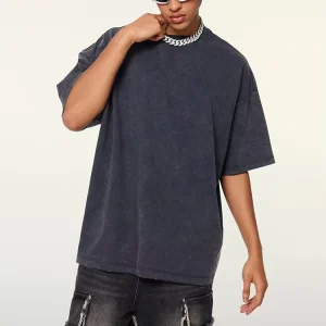 OEM Unisex Oversized 100% Cotton T-Shirt 260gsm Knitted Custom Logo Print Designer Blank Boxy Fit T Shirt