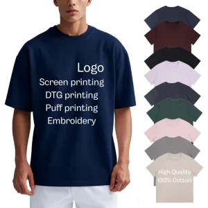 Oem Custom Oversized Unisex Gym T Shirt Solid Pattern Manufacturer Blank Short Streetwear Drop Shoulder T Shirts