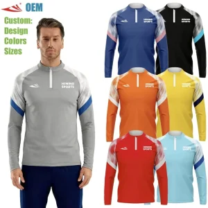 Oem Football Tracksuits Kids Men’s Vintage Grey Soccer Training Full Set Men Printed Breathable Warmup Tracksuit
