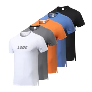 Oem Summer Unisex Gym Sportwear Running Quick Dry Breathable Printing Blank 170Gsm Nylon Custom Men’S T Shirts T Shirt for Men