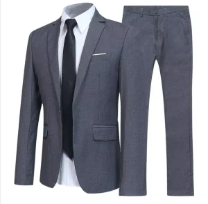 Office Men’s Suit Two piece Gentleman’s Formal Business Professional Wedding Prom Clothing Men’s Suits