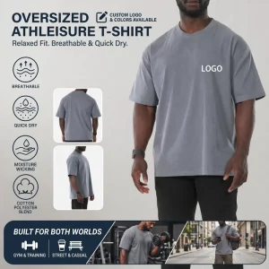 Oversized Boxy Fit Workout Gym Men’s T-shirts Breathable Eco-friendly Quick Dry Activewear Custom t Shirt for Men
