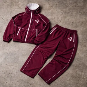 Oversized Custom Men’s Tracksuits Lightweight Two Piece Sets Streetwear Zipper Print Flare Baggy Nylon Tracksuit