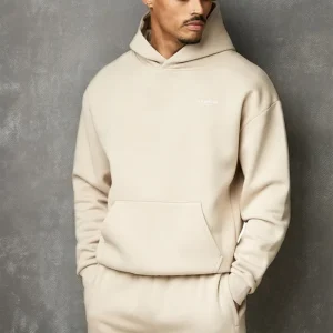 Oversized Men’s Hoodie, Pure Cotton Streetwear with Zipper, No Strings, Heavy Cropped Sweatshirt
