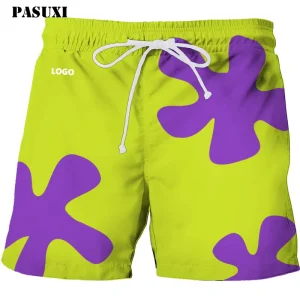 PASUXI Women’s Running Swim Trunks Custom Logo Beach Swimwear Breathable Polyester Patchwork Quick Dry