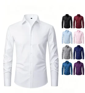 Palin Men Shirts 100% Cotton Breathable Durable Stand Collar