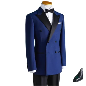 Pearl Ornament Tuxedo Groom Business Party Male Suit Slim Fit Blazer Formal Prom Clothes Men