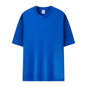 Personalize Men’s Solid Knitted Loose Fit Short Sleeve T-Shirt with Custom Print on Demand for Dropshipping