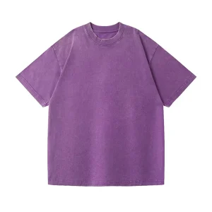 Plain Solid Loose Fit Blank T-shirt 150g Acid Washed Cotton 100% Formal Custom Printed Own Logo Men’s T-shirts