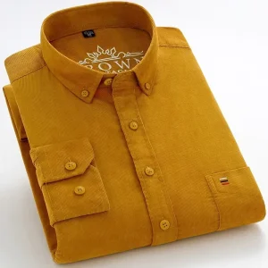 Plus Size 7XL 100% Cotton Broadcloth Yarn Dyed Smart Casual Breathable Quick Dry Spring Eco-Friendly Long-Sleeve Shirts Men