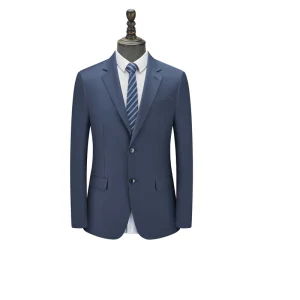 Plus Size Breathable Woolen Italian Style Double-breasted Men’s Suits Blazer Business Casual High Quality New Design