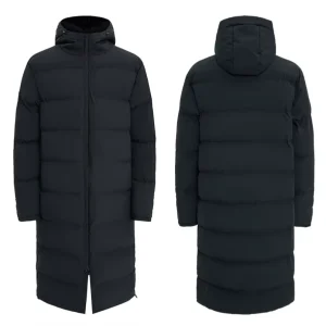 Plus Size Long Winter Coat Insulated Waterproof Padded Jacket Hooded Loose Fit Trench Double Slider Zipper Men’s 100%