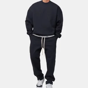 Plus Size Men’s Hoodie Pants Sets Custom Logo Quick Dry Breathable Lightweight Sweatsuit Fitness Sportswear