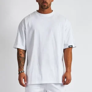 Plus Size Men’s Printed Customized Unisex T-shirts Ribbed Collar Oversized Men t Shirt