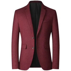 Plus Size Men’s Suit Blazer Fashion Blazers Jackets for Men 2 Button Casual Blazer