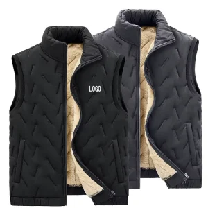 Plus Size Men’s Vest Solid Color Casual Sleeveless Jacket Vest Autumn Winter Wear Waist Men’s Vest Waistcoats