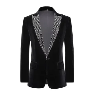Plus Size Men’s Wedding Tuxedo Jacket Bowknot Single Breasted Slim Fit Anti Wrinkle V Neck Collar