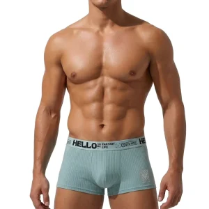 Plus Size XL Breathable Cotton Spandex Summer Underwear Quick Dry Eco-Friendly Knitted Classic Fit Men’s Boxer Briefs