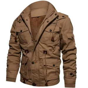 Plush Leather Jacket Men’s European Jacket Youth Motorwear Color Matching Large Fashion Leather Clothes