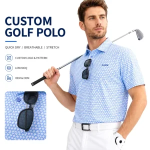 Polo De Golf Pour Hommes Knitted Golf Polo T Shirt with Lavender Spades Pattern Full Print Sublimation Design