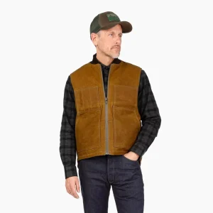 Polyester Classic Men’s Vest Gilet Winter Outer Wear Casual Retro Insulated Windproof DWR 3D Embroidery Custom Logo Waistcoat