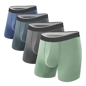 Popular Solid Color Basic Style Men’s Underwear With Ball Pouch High Elastic Fabric Men’s Boxer Briefs Wide Waistband