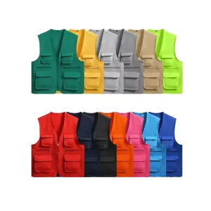 Practical Men’s Utility Fishing Vest Mountain Photography Climbing Sleeveless Colorful Waistcoat