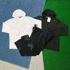 Premium Brand Men’s Activewear Set Hooded Running Jacket with Athletic Jogger Pants for Outdoor Sports Training