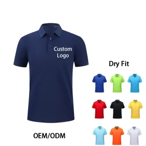 Premium Custom Logo Breathable Printed Men’s Polo T Shirt Blend Corporate Team Uniforms Business Casual Wear