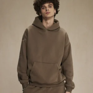 Premium Fleece Oversized 430G Hoodies 20 Colors No String Sweatshirts Hoody Plain Winter Cotton Boxy Hoodie for Men
