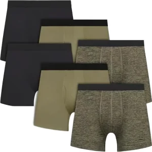 Premium Men’s Underwear Mid-Rise Boxer Briefs Solid Breathable Soft Sexy Front Open Mens Underwear Boxer