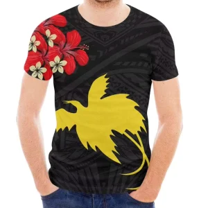 Premium Polynesian Tribal Pattern Oversized Men’s T-Shirt Anti-Shrink Fabric with UV Protection for Summer Outdoor Activities