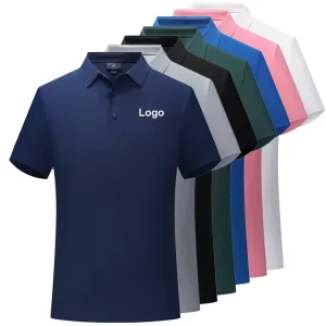 Premium Quality Custom Logo Polo Collar Shirt Golf T Shirt Nylon Spandex Work Polo Tshirts Plain Drying Fit Men’s Polo Shirts