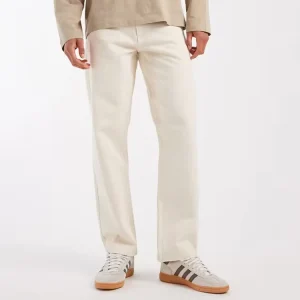 Premium Quality Relaxed White Men’s Jeans For Casual Everyday Wear High Rise Straight Jeans For Men
