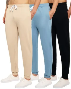Price Men’s Long Pants Slim fitting Casual Pants with Drawstring Pockets Straight cut Sports Style Leg binding Pants