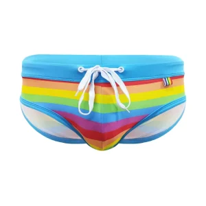 Printing Men’s Swimwear Sexy Summer Swimsuit Briefs Low Waist Bathing Suit Bulge Beach Wear Fashion Short Sport Swim