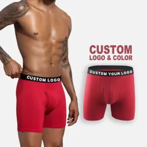 Private Label Custom Logo Shapewear Panties Plus Size 95 Cotton 5 Spandex Boxer for Men Underwear Men’s Boxer Briefs