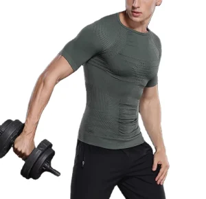 Private Label Muscle Men Sportswear Plus Size Active Top Lightweight Breathable Seamless Shirt Multi Color Gym Workout Apparel