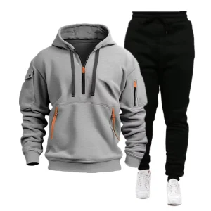 Private Label Slim Fit Elastic Waist Men’s Lightweight Tracksuit For Autumn Outdoor Sports And Daily Wear