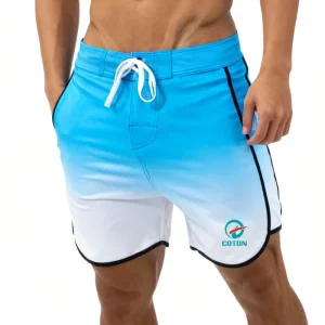 Professional Fitness Beach Shorts for Men Bodybuilding Gym Training Swimwear Quick Dry Workout Athletic Apparel